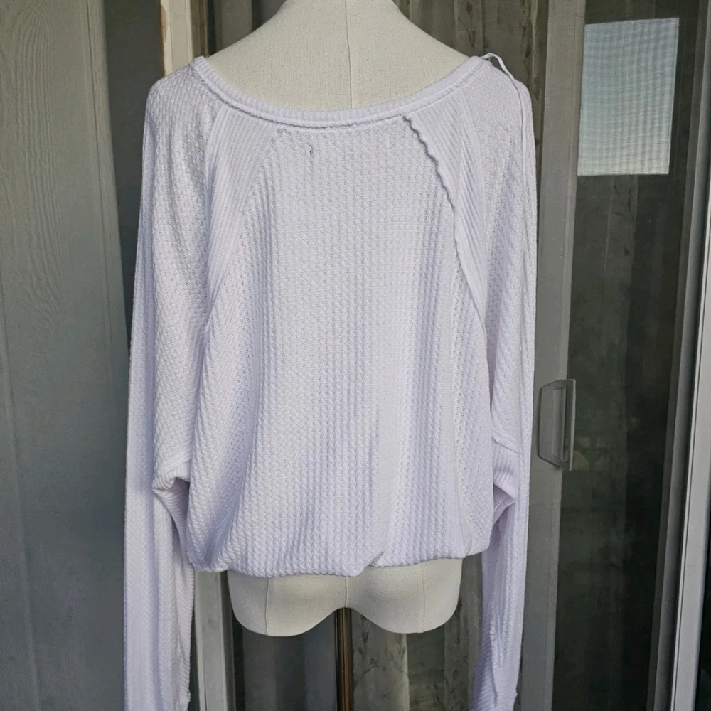 FREE PEOPLE We The Free Soul Song Oversized Top Sorbet Size M/L - Picture 3 of 8